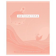 Тетрадь предметная 48л. BG "Ритмы" - Литература, пантонная печать, матовая ламинация, выб. лак, 70г/м2 BG®