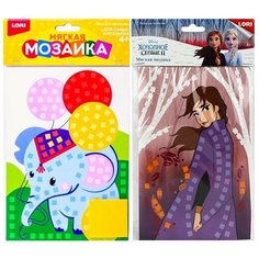 Мягкая мозаика. А 5. Холодное сердце 2. Анна. Слоник. Комплект из 2 шт. Lori