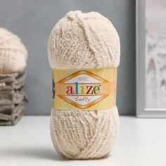 Пряжа "Softy" 100% микрополиэстер 115м/50гр (310 св. бежевый) 1моток 2857608 Alize