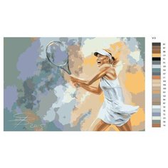 Картина по номерам V-3 "Теннисистка Мария Шарапова" 50х70 Brushes Paints