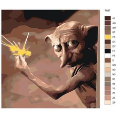 Картина по номерам T887 "Гарри Поттер. Добби" 40х40 Brushes Paints