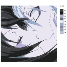 Картина по номерам W-796 "Аниме очень приятно, Бог. Томоэ и Нанами Момодзоно" 80х80 Brushes Paints