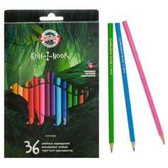 Карандаши Koh-I-Noor 3595 "Динозавр", 36 цветов, картонная упаковка
