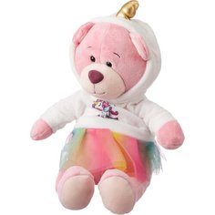 Мягкая игрушка Maxitoys Мишка Молли в Худи, 21 см, розовый