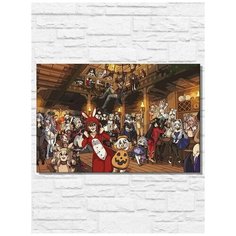 Картина по номерам на холсте игры геншин, genshin impact, новый год, рождество - 11472 Г 60x40