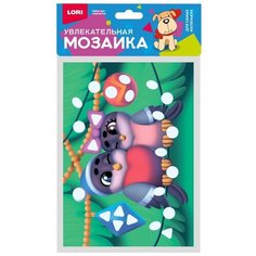 LORI Мозаика увлекательная Снегири, Км-041 зеленый/серый