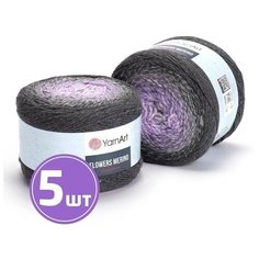Пряжа для вязания крючком, спицами YarnArt Ярн Арт Ярнарт Flowers Merino средняя, шерсть/акрил, цвет 547 мультиколор 5 шт. по 225 г, 590 м