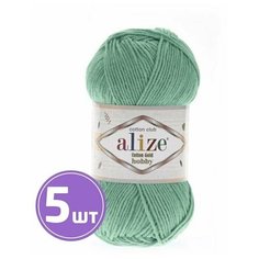 Пряжа для вязания крючком, спицами Alize Ализе Cotton Gold Hobby средняя, xлопок/aкрил, цвет 15 водолей, 5 шт. по 50 г, 165 м