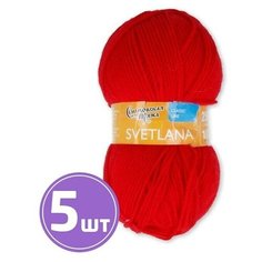 Пряжа Семеновская пряжа Svetlana (213), кармин 5 шт. по 100 г
