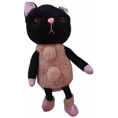 Мягкая игрушка Кошка в плюшевом костюмчике 30 см китай