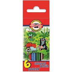 Карандаши цветные KOH-I-NOOR короткие, Крот, 6 цветов (3621006046KSNN)