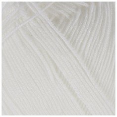 Пряжа "Детская объемная" 100% микрофибра 400м/100гр (01-Белый), 1шт Пехорка