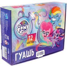 Гуашь 12 цветов по 20 мл "Пони", My Little Pony Hasbro