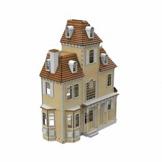Кукольный деревянный домик винтажный старинный замок / Дом для игрушечных кукол/ Подарок для девочки Ais Laser