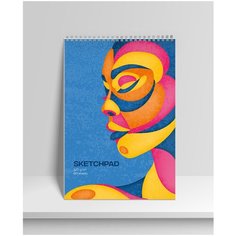 Скетчбук А4, евроспираль,60 листов, Африканка,13295, Seventeen