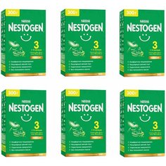 Молочко детское Nestle Nestogen Premium 3, с 12 месяцев, для комфортного пищеварения, 300 г 6 упаковок