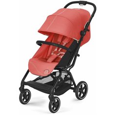 Прогулочная коляска Eezy S+ 2 BLK (Hibiscus Red с дождевиком) Cybex
