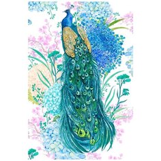 Origami Набор алмазной вышивки Алмазные узоры. Душа павлина, 07645, 30х40 см