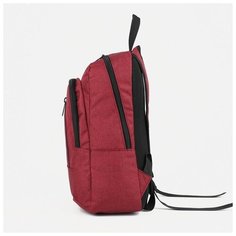 Рюкзак школьн 281, 31*15*41, отд на молнии, н/карман, бордо 9508946 Сакси