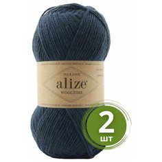 Пряжа Alize Wooltime (Вултайм) - 2 мотка Цвет: 846 светло синий 75% шерсть, 25% полиамид, 100г 200м