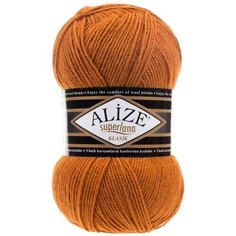 Пряжа Alize Superlana klasik (Суперлана Классик) - 2 шт Цвет: 234 рыжий 25% шерсть, 75% акрил 100г 280м
