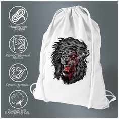 Сумка для обуви CoolPodarok Кровавый серый лев