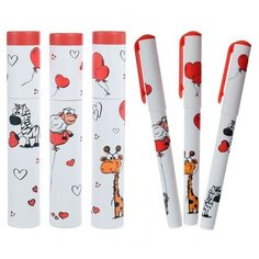 Ручка шариковая "Мультяшные зверушки", 0,7 мм, синяя Альт