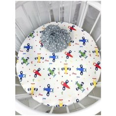 Комплект простыней для круглой кровати, 75х75 см, BabyGood, простыни на резинке 2 шт