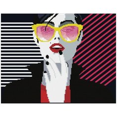 "Фрея" кристальная (алмазная) мозаика ALV-111 "Глянец модного журнала" 45 х 35 см Freya