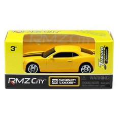 Машинка металлическая Uni-Fortune RMZ City 1:64 Chevrolet Camaro, без механизмов, желтый матовый цве