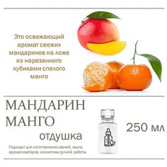 Манго и мандарин, отдушка для свечей и мыла (250 мл) Candle M