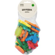 Развивающая игрушка ТРИ совы Шнуровка "Ферма", EVA, 34 элемента, шнурок