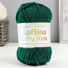 Пряжа 100% акрил "Softy Kids" 90м ±5м 50 гр цвет 50 тёмно-зелёный Softino
