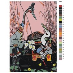Картина по номерам X-494 Владимир Даль - Журавль и цапля 50х70 Brushes Paints
