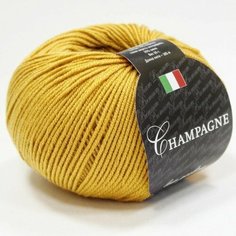 Пряжа SEAM Шампань (Сеам), канарейка - 407, 75% экстра мериносовая шерсть, 25% шелк, 2 мотка, 50 г, 165 м.