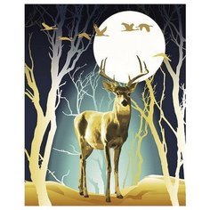 Алмазная мозаика "Благородный олень", 40x50, см, Цветной