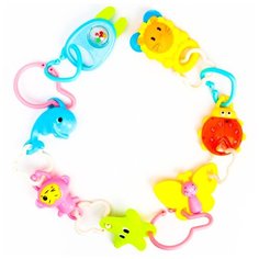 Погремушки Крошка Я "Игрушки малыша", 7шт и 8 держателей - колец