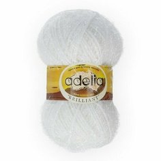 Пряжа ADELIA "BRILLIANT" 10 шт. в упак. цвет №01 белый (BRILLIANT-№01 белый)
