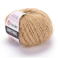 Пряжа YarnArt Christmas (ЯрнАрт Крисмас) 1 моток цвет 05, Бежевый, 100% полиамид, 50 г 142 м