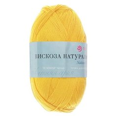 Пряжа пехорка Вискоза Натуральная Цвет. 12, желтый, 5 мот, вискоза -100%