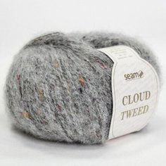 Пряжа Seam Cloud Tweed Цвет.45822, серый, 2 мот, альпака файн - 40%, вискоза - 30%, полиамид - 30%
