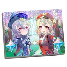 Картина по номерам 30х40 см Аниме Геншин Импакт Genshin Impact Ци Ци и Кли 2 (23 цвета) Molly