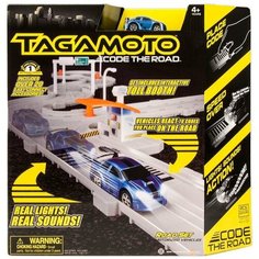 Тагамото - Гоночный трек (1 машинка, 20 доп. элементов, звук, свет) (синий и зеленый) Hexbug