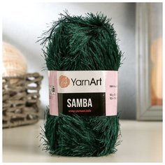 Пряжа "Samba" 100% полиэстер 150м/100гр (590 изумруд)/в упаковке: 1 Yarn Art