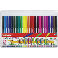 Набор фломастеров Фломастеры пифагор "Веселая такса", 24 цвета, вентилируемый колпачок, 151399, 6 наборов