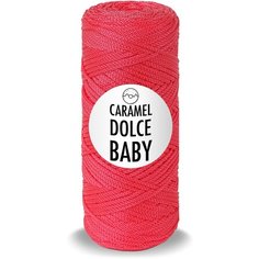 Шнур для вязания Caramel DOLCE Baby 2мм, Цвет: Клубника, 240м/140г, карамель дольче бэби