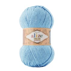 Пряжа для вязания Alize Cotton Gold Pratica 728 светло-голубой, 100 г, 220 м, 5 штук Titan 02
