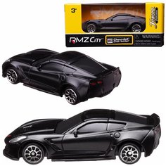 Машинка металлическая Uni-Fortune RMZ City 1:64 Chevrolet Corvette C7, без механизмов, цвет черный м