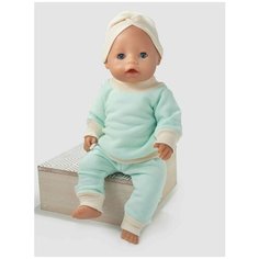 Одежда для куклы Беби Бон (Baby Born) 43см , Rich Line Home Decor, Х-992/Менто-экрю