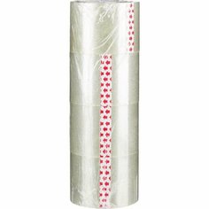 Клейкая лента (скотч) упаковочная (72мм х 66м, 45мкм, прозрачная) 4шт. Noname